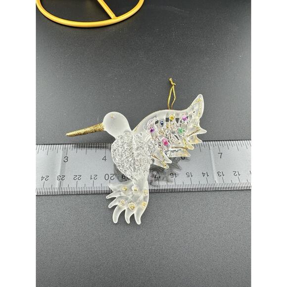 Vintage Hand Spun Glass Hummingbird Ornament 3.5" Original Box - Picture 8 of 9